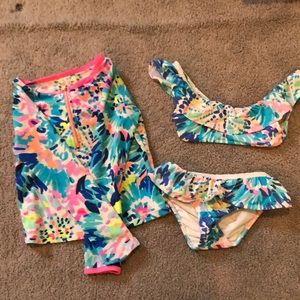 Lilly Pulitzer bikini and rash guard set